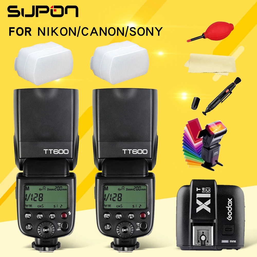 Prix pour 2 pcs Date Godox TT600 2.4G Sans Fil Caméra Flash Speedlite Avec X1T-N/C/S Émetteur pour Nikon Canon Sony Prix pour 2 pcs Date Godox TT600 2.4G Sans Fil Caméra Flash Speedlite Avec X1T-N/C/S Émetteur pour Nikon Canon Sony