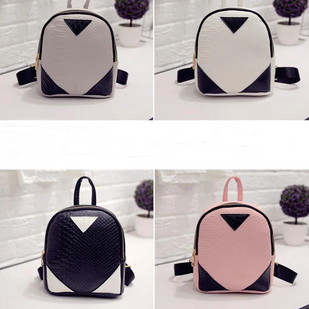 

Fashion Teenage Impermeabile Women Canvas Rucksack concise Serpentine Backpack School Book Shoulder Bag Travel Bag x#dropship