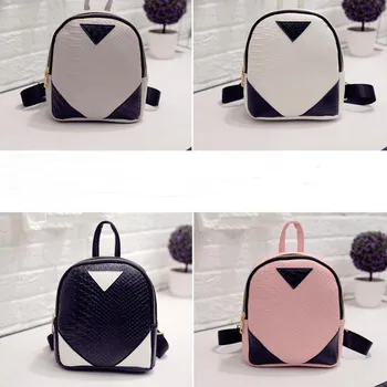 

Fashion Teenage Impermeabile Women Canvas Rucksack concise Serpentine Backpack School Book Shoulder Bag Travel Bag