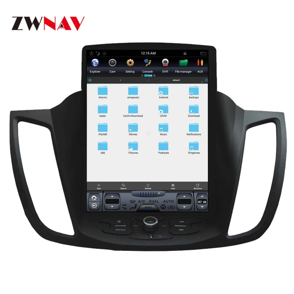 Excellent ZWNVA Tesla style Screen Newest Android 6.0 64+2GB Car DVD Player GPS Navigation Radio Screen For Ford Kuga 2013-2017 5