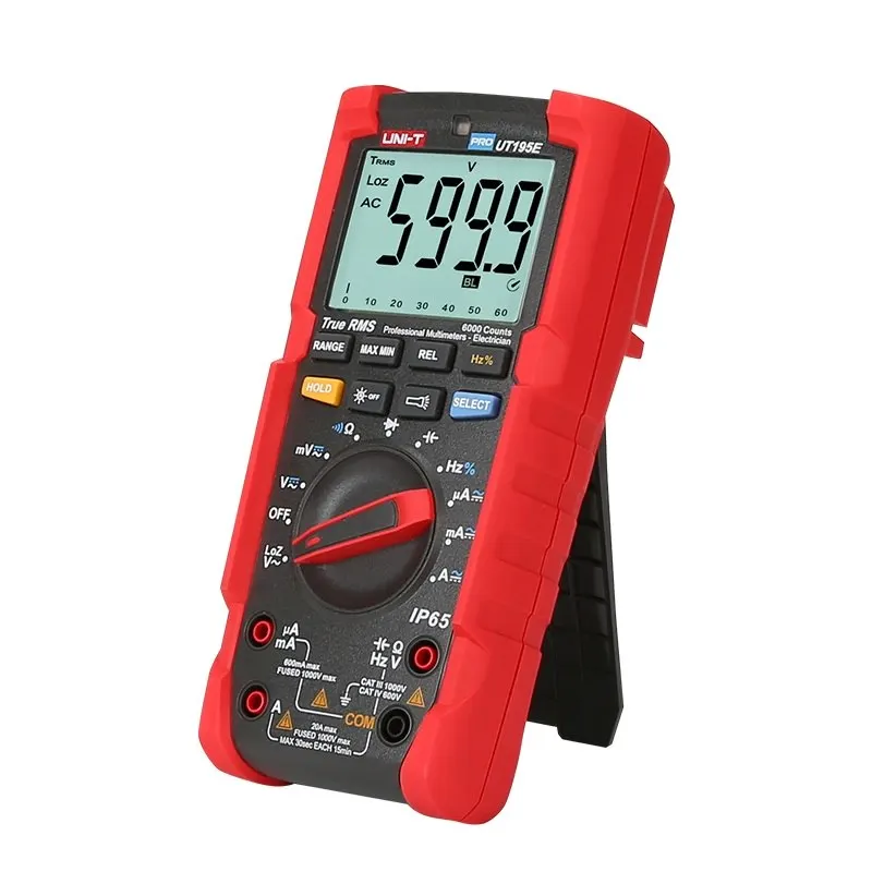 

Industrial Digital Multimeter UNI-T UT195E UT195M UT195DS;True RMS AC DC voltage current Ohm Frequency Diode Tester;IP65/LoZ ACV