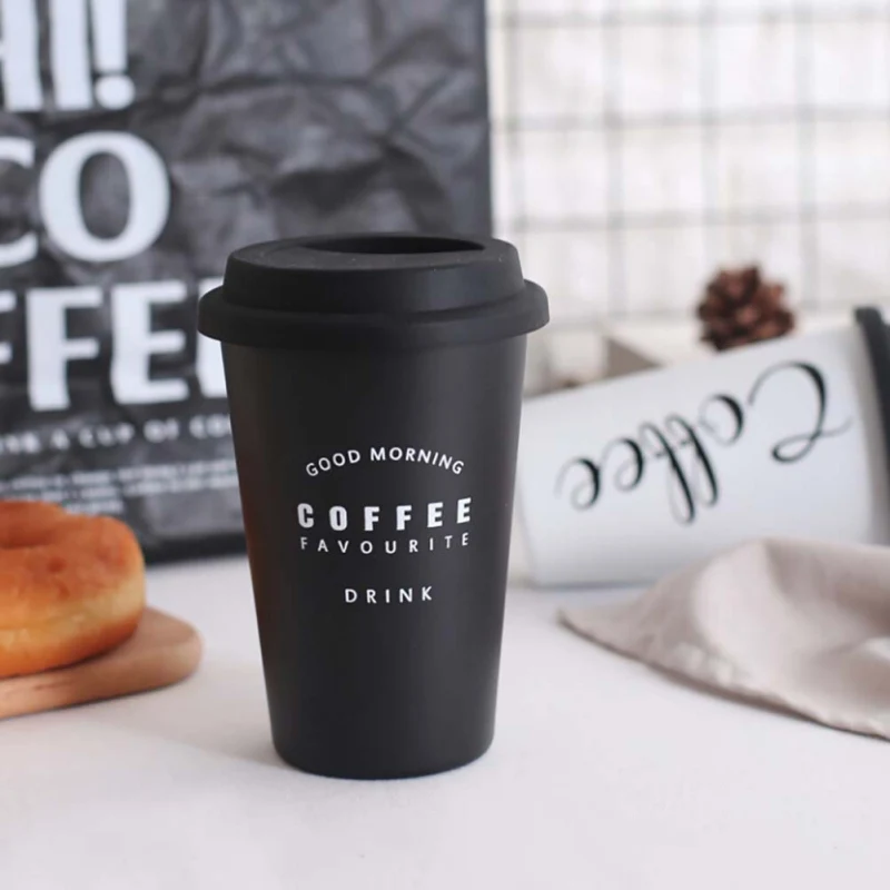 

Creative Portable Thermo Cup Travel Coffee Mug Cover Hand Cup Coffee Cup Stainless Steel Juice Cup Kitchen Dinner Drinkware