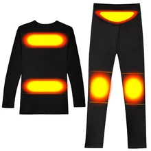 Спаситель зимнее отопление нижнее белье электрическая одежда Спорт на открытом воздухе плотно прилегающая нагревательная куртка 40-55 градусов 3 уровня контроля