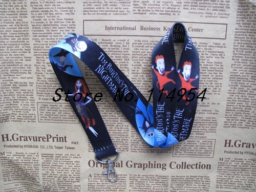 

Free shipping 10 Pcs /Wholesale lots Nightmare Before Christmas Necklace Strap Lanyards Cell Phone PDA Key ID Strap