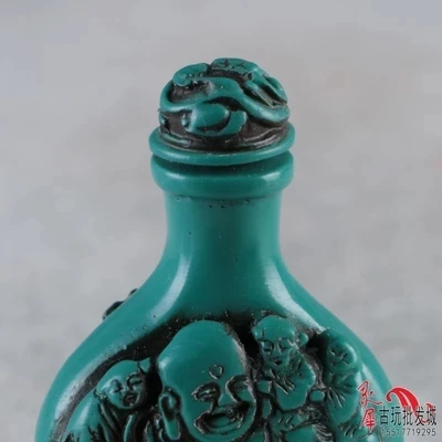 Антикварная смола Dadu Будда резная плотная бутылка|Бутылки банки и коробки| |