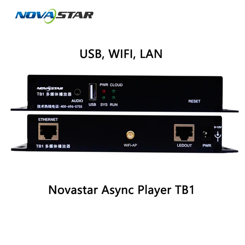 Nova star TB1 асинхронный медиаплеер nova usb wifi lan обновление программы наружный светодиодный экран автономный медиаплеер