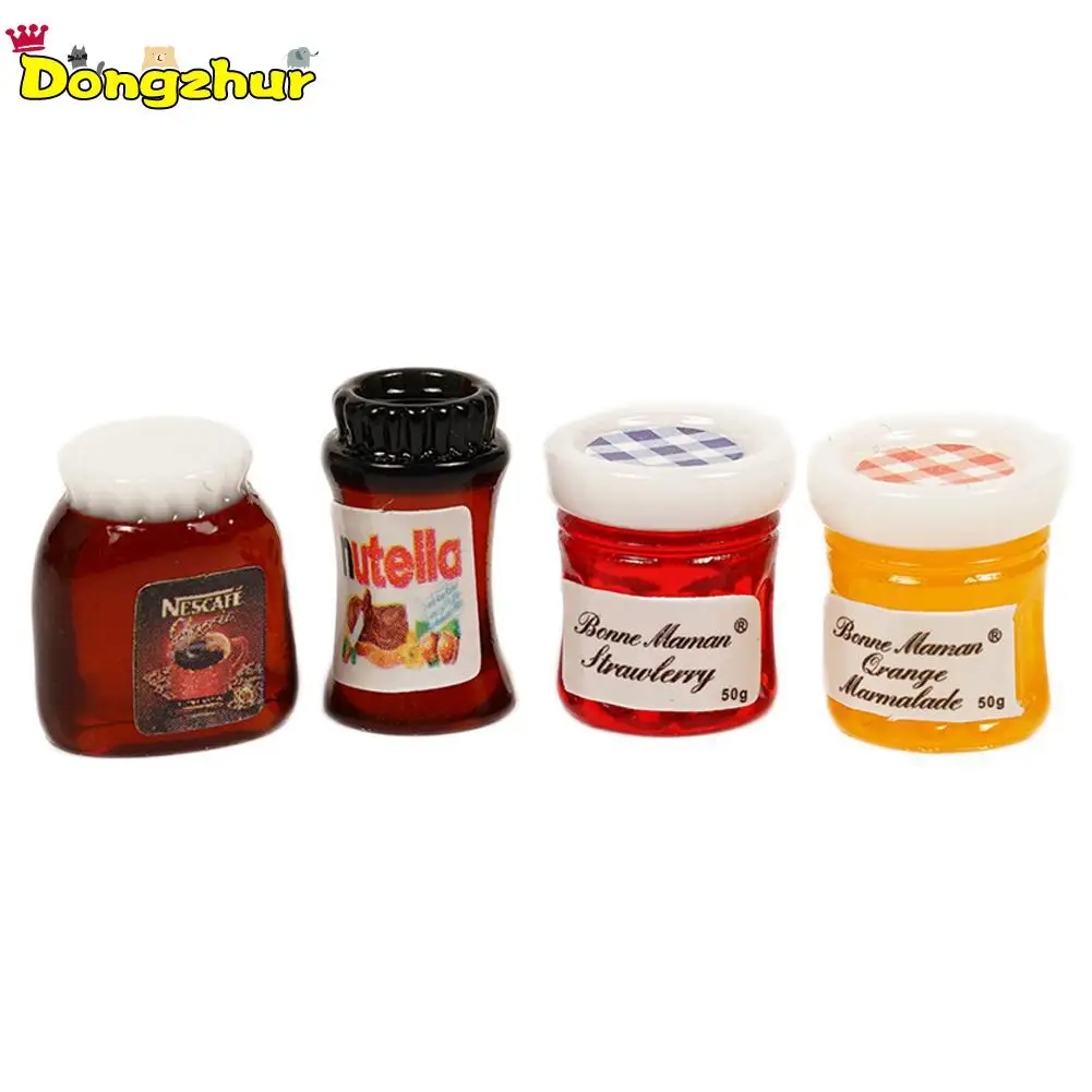 4 шт./компл. кукольный домик Миниатюрный 1:12 Miniatura кофейная банка бутылка для