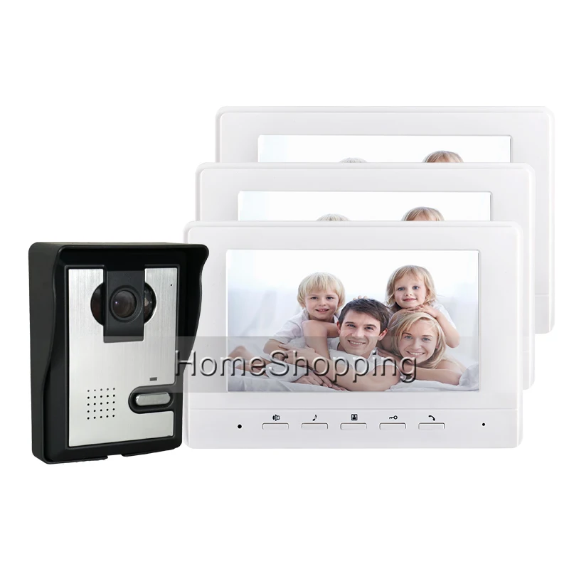 FREE SHIPPING BRAND 7 Color Screen Video font b Door b font phone Doorbell Intercom 1