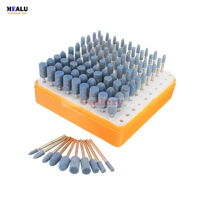 

100 Pcs Universal Rotary Assorted Abrasive Stone Accessory Tool Kit for Dremel Watch Repair Mobile Phone Mobile Phone