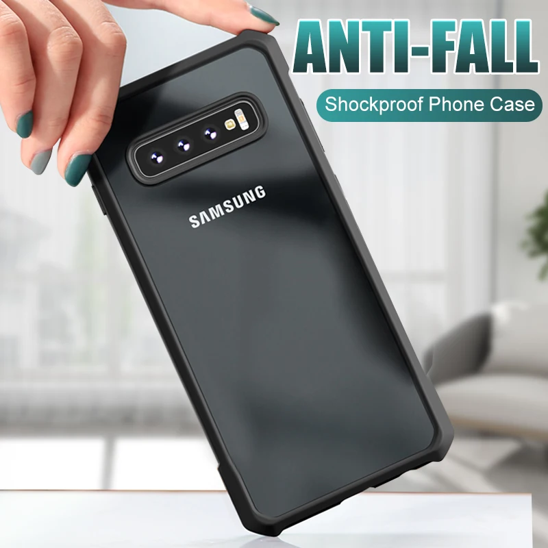 Роскошные Противоударная подушка безопасности Бампер чехол на samsung Galaxy S10 S8 S9