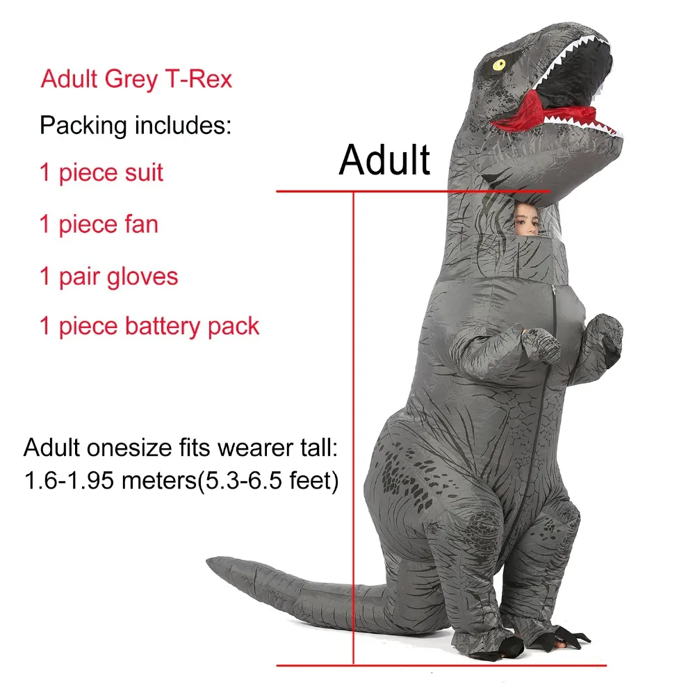 Unisex kid T-Rex inflatable costume Fancy dress Jumpsuit Cosplay Party Halloween Purim Christmas animal Cosplay Dinosaur Unisex kid T-Rex inflatable costume Fancy dress Jumpsuit Cosplay Party Halloween Purim Christmas animal Cosplay Dinosaur