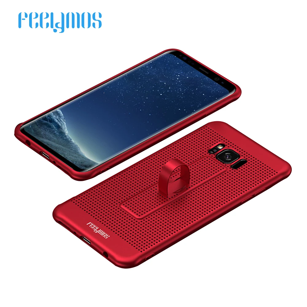 Summer Cooling Case for Samsung Galaxy S8 plus Heat Dissipation Breathable Soft TPU Cover Ring