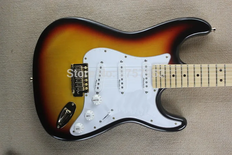 

Free Shipping Factory Custom Shop 2017 new F st guitar sunburst color maple neck Electric Guita rGold hardware 1110