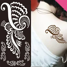 New Popular Flower Patterns Temporary Tatto stencils for painting/Template Henna tattoo hands/feet Painting Kit sexy girl