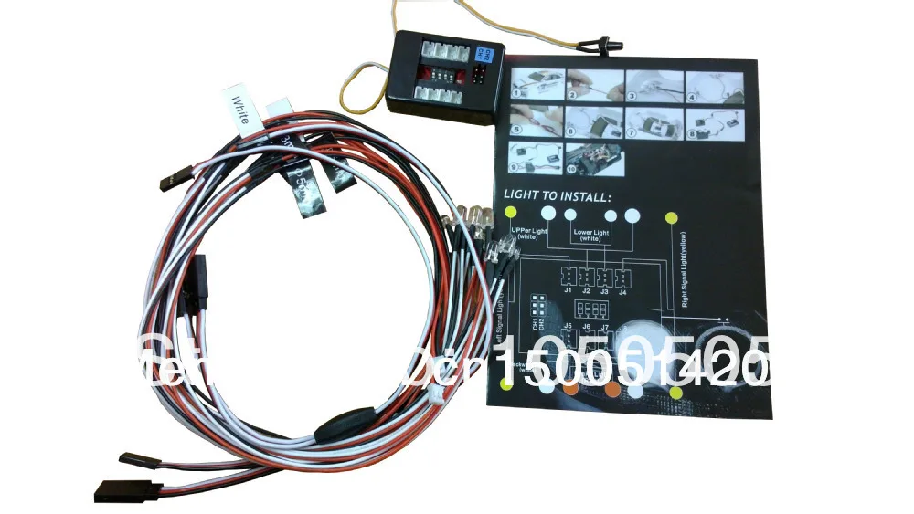 

3pc/lot 3Racing 12 LED Flashing Light System for RC Car kit. low price Free shiping!