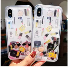 Dynamic Liquid Case For X XS XR XS Max 7 8 Plus 6 6s 6plus Funny Cosmetic Dynamic Icon Quicksand Capinha For iphone xs max Case