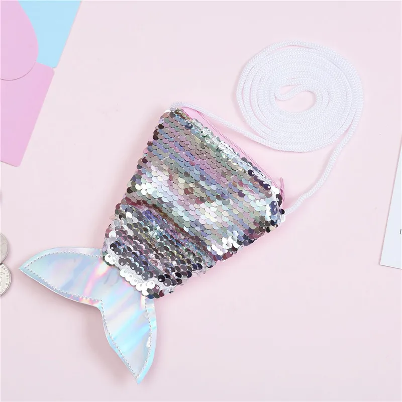 

Mermaid Tail Sequins Coin Wallet Bag Baby Souvenirs Wedding Details Gifts for Guests Kids Bridesmaid Gift Party Favors Present