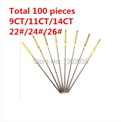 В НАЛИЧИИ 100 шт./лот Вышивка крестом 26 #/24 #/22 # 9CT 11CT 14CT игла вышивка инструмент