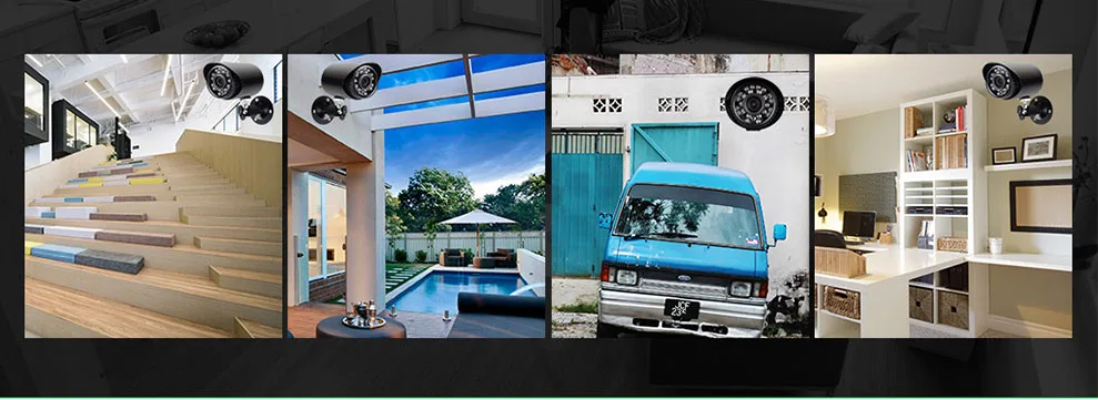 2  Morcembr Video Surveillance System 1MP 4CH CCTV  Camera System 720P 4CH AHD DVR  infrared Video Surveillance Cameras