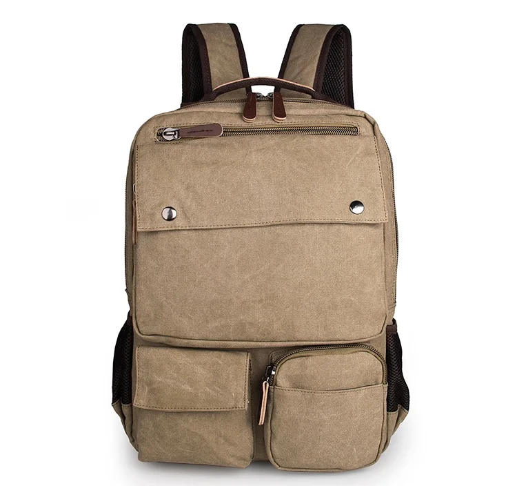 Стиль холст очень большие рюкзаки для подростков Книга сумка 9022B - Цвет: Light brown