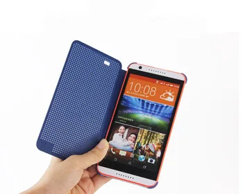 Offical Design DOT View Smart Soft Flip Case For HTC Desire Eye M910X with Auto Sleep Wake function TPU Skin cover case
