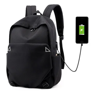 

Casual Solid Color Backpack Simple Oxford Bag College Wind Backpack Outdoor Travel Bag