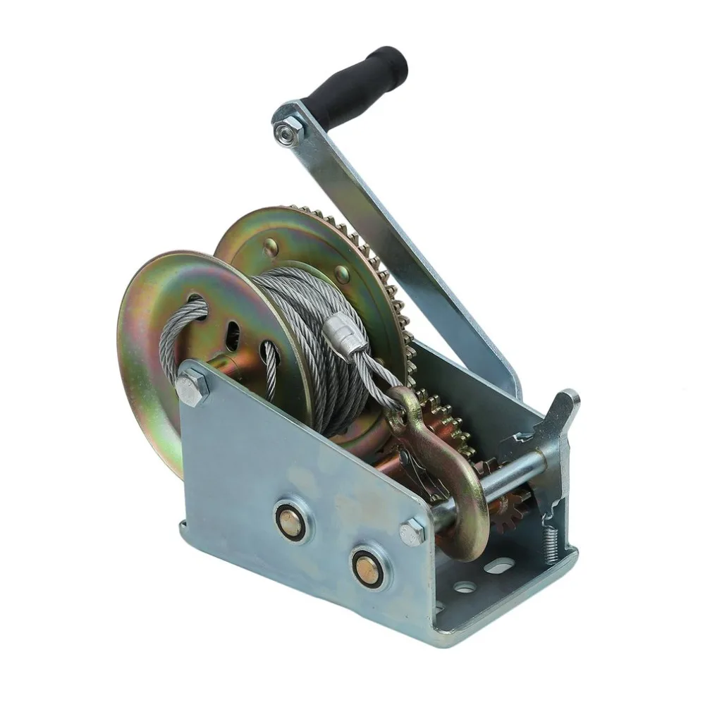 

Multipurpose 1500kg Manual Winch With 10M Wire Rope Professional Boat Lifting Sling Heavy Duty Lift Winch Hand Power Puller