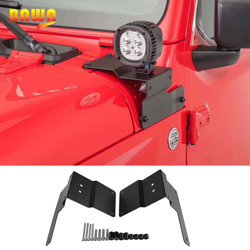 

BAWA Car Light Bracket for Jeep Wrangler JL 2018 Lamp Frame Holder Accessories for Jeep Wrangler jl