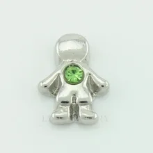 Hot selling 10PCS little boys august birthstone floating charms for glass floating lockets