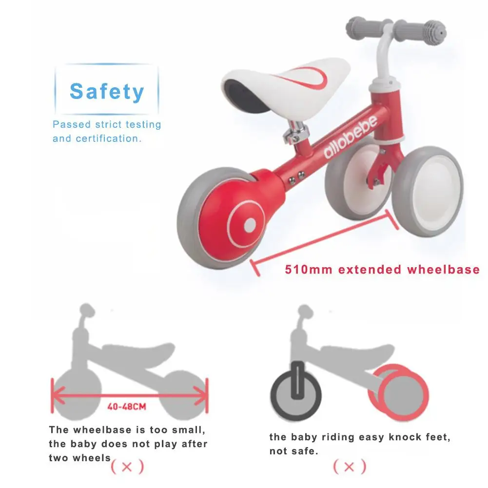 Excellent Baby Balance Toys Bike Toddler Toys No Pedal 3 Wheels Stable Bicycle Kids Walker Baby Balance Bike help baby Learn To Walk 2 Excellent Baby Balance Toys Bike Toddler Toys No Pedal 3 Wheels Stable Bicycle Kids Walker Baby Balance Bike help baby Learn To Walk 2