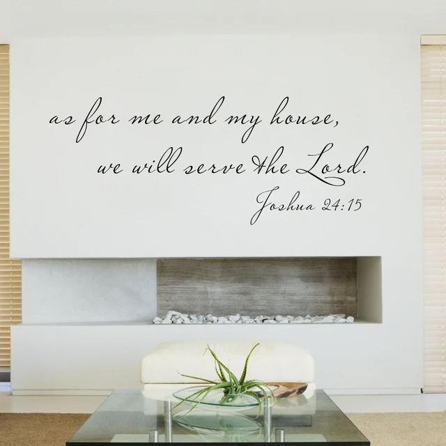 Scripture Wall Decal As for me and my house Bible Verse