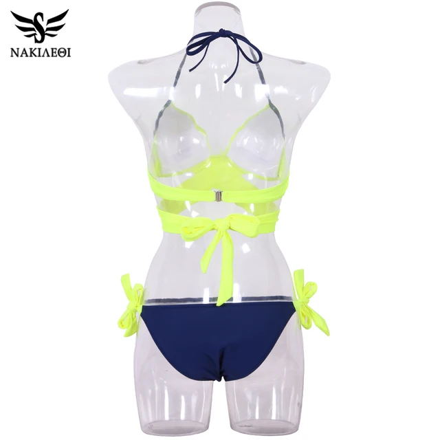 NAKIAEOI 2018 Seksowny bikini kobiety strój kąpielowy push up stroje kąpielowe Criss Cross Bandage Halter bikini Set Beach strój kąpielowy pływać nosić XXL tanie i dobre opinie Bikinis Set Nylon spandex Jednolity patchwork druk Wire Free 180073 Niska talia Pasuje do rozmiaru Weź swój normalny rozmiar NAKIAEOI 2018 Seksowny bikini kobiety strój kąpielowy push up stroje kąpielowe Criss Cross Bandage Halter bikini Set Beach strój kąpielowy pływać nosić XXL tanie i dobre opinie Bikinis Set Nylon spandex Jednolity patchwork druk Wire Free 180073 Niska talia Pasuje do rozmiaru Weź swój normalny rozmiar
