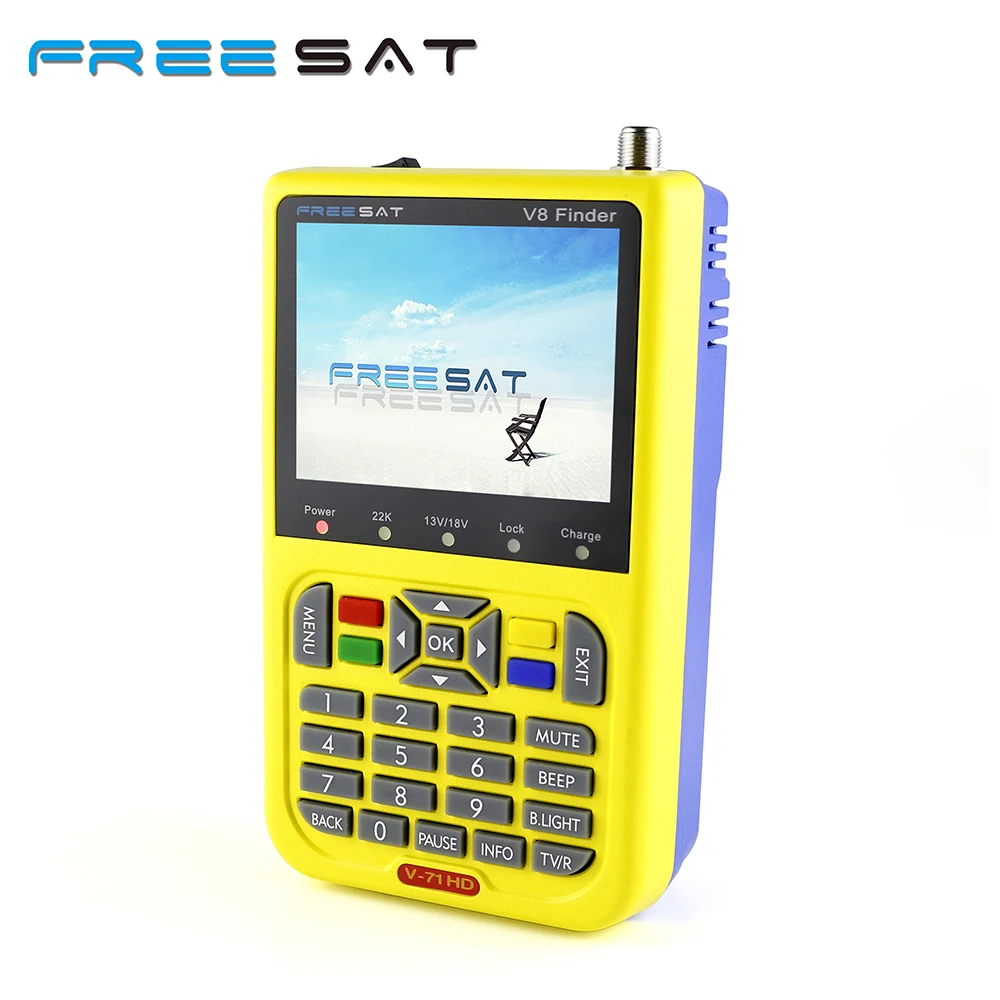 [Genuine] Freesat V8 Finder V-71 HD DVB-S2 High Definition Satellite Finder MPEG-4 DVB S2 Satellite Meter Satfinder Full 1080P