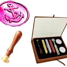 Винтаж фантазии Крепления Индивидуальный свадебные приглашения Воск уплотнительное штамп палисандр ручки Щупы для мангала плавления ложка gift box set