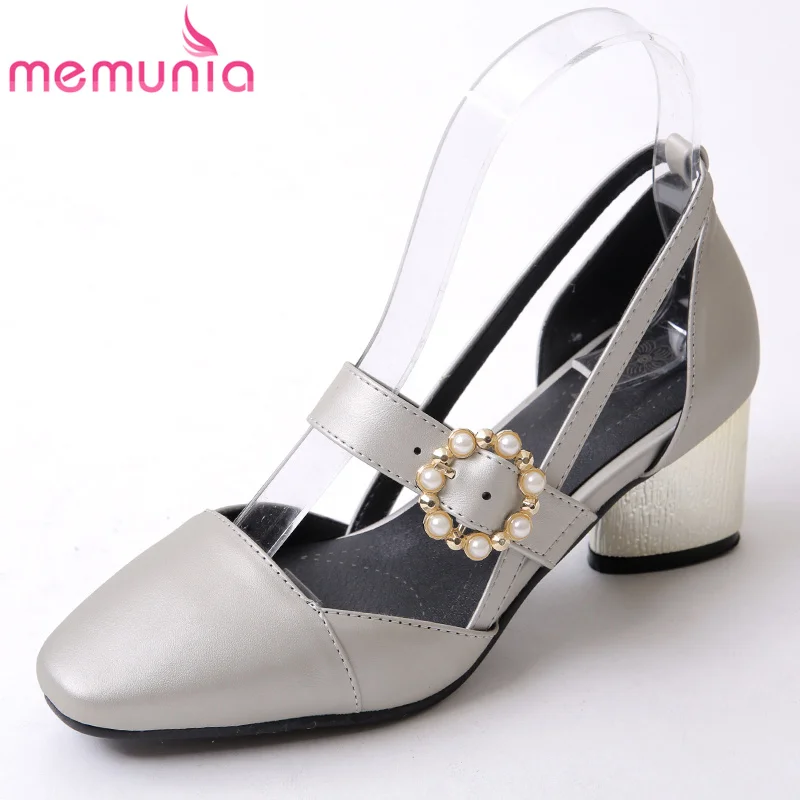 

MEMUNIA 2017 women pumps fashion new arrive glitter high heels shoes elegant comfortable square toe summer shoes