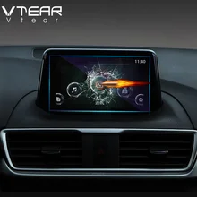 Vtear para Mazda 3 Axela 2018, 2019 para pantalla de navegación GPS de material de acero de película protectora LCD película de la pantalla etiqueta engomada Accesorios