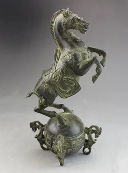 

Bronze Horse Stepping on Ball and Horse to Successful Home Office Decoration