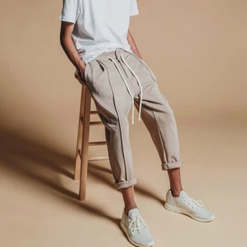 

Hip hop Centre Seam Calf Length Pants Loose Fit Harem Jogger Pants Free Shipping