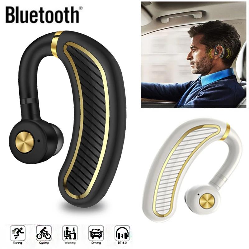 Беспроводные Bluetooth наушники модные наушники с Bluetooth ушной крючок HD стерео тяжелый бас Бизнес Спорт Музыка наушники с микрофоном