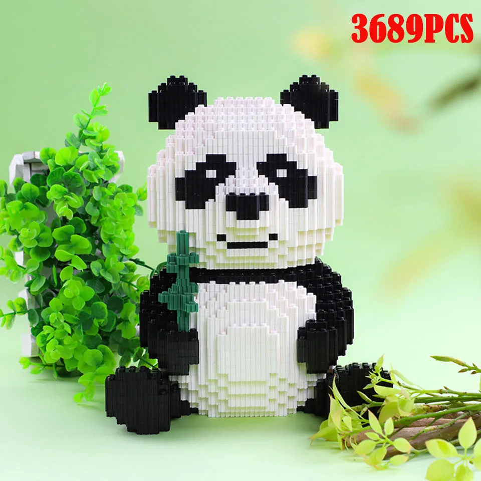 

Cute Panda Building Blocks Model Toys Lovely Animals Block Creator Panda Assembly Bricks Compatible With LegoINGS Kids Gifts