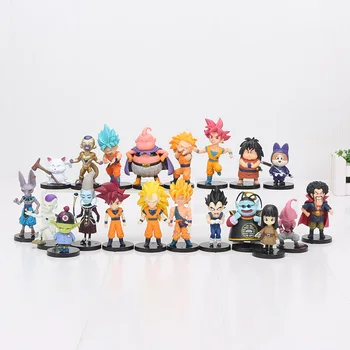 

Dragon Ball Z PVC Figures Toys 20pcs/set Son Goku Vetega Majin Buu Freeza Beerus Whis Mark Karin Gotenks