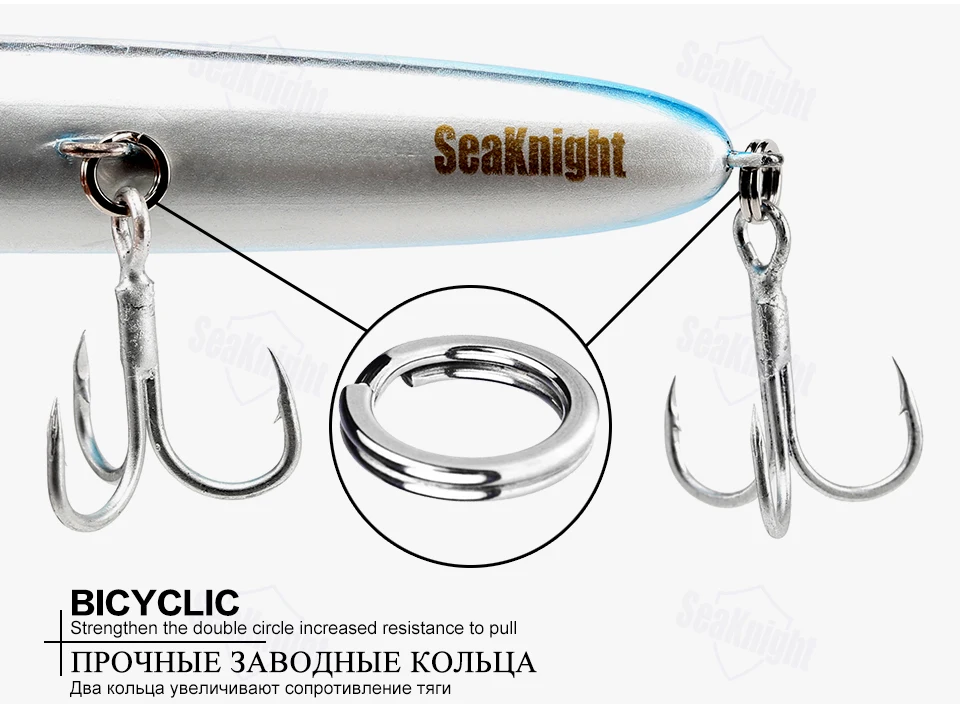 SeaKnight SK008 5 шт. блесна рыболовная приманка 20 г 125 мм 0,3~ 0,9 м поплавок-приманка длинная литая приманка 3 антикоррозионная приманка