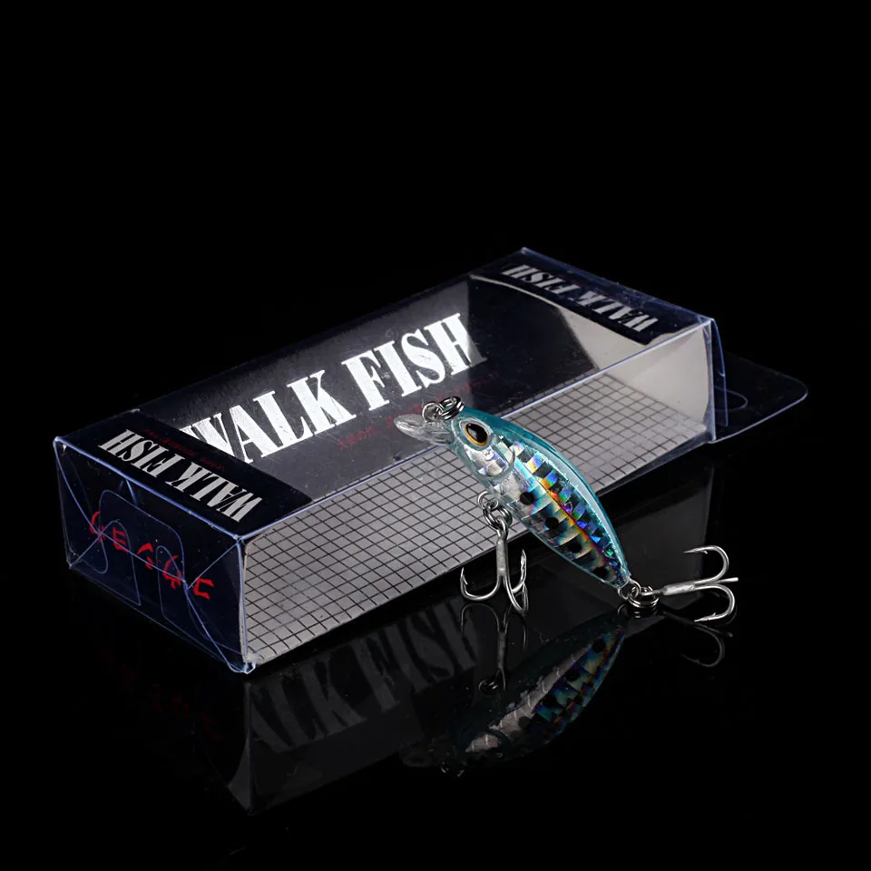 WALK FISH 1 шт. новая модель жесткая приманка для рыбалки 40 мм 2,3 г Плавающий Гольян 3D глаза качество Профессиональные воблеры кривошипная приманка Pesca - Цвет: B 2