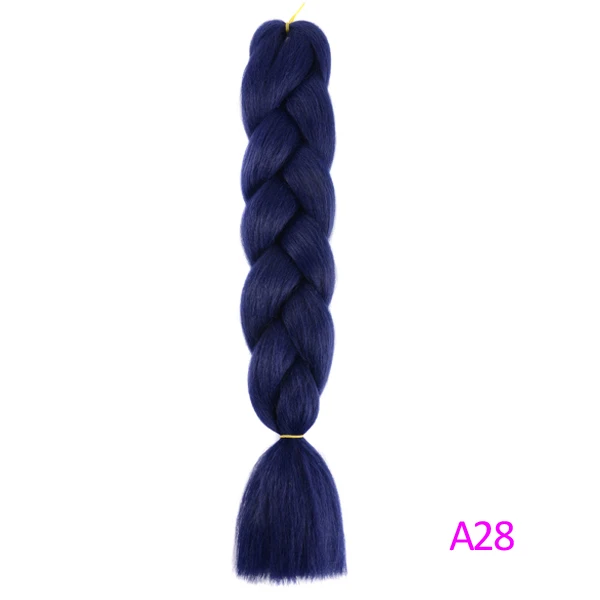 TOMO, Омбре, огромные косички, синтетические волосы, 24 дюйма, 100 г, африканские, Xpression, косички, волосы для наращивания, радужные, вязанные волосы для наращивания - Цвет: # Синий
