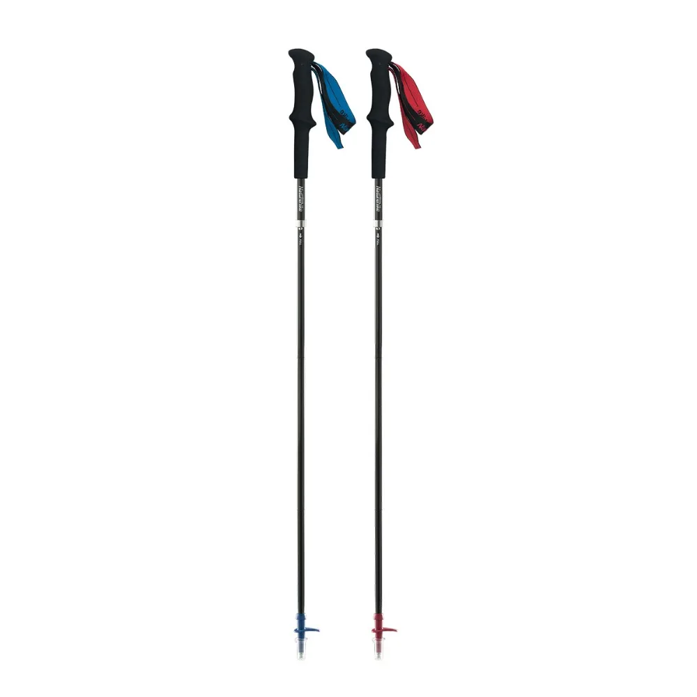 Naturehike Carbon Fiber 4 Section Ultralight Trekking Poles Tungsten Steel Walking Stick Trail Running Hiking Alpenstock 5