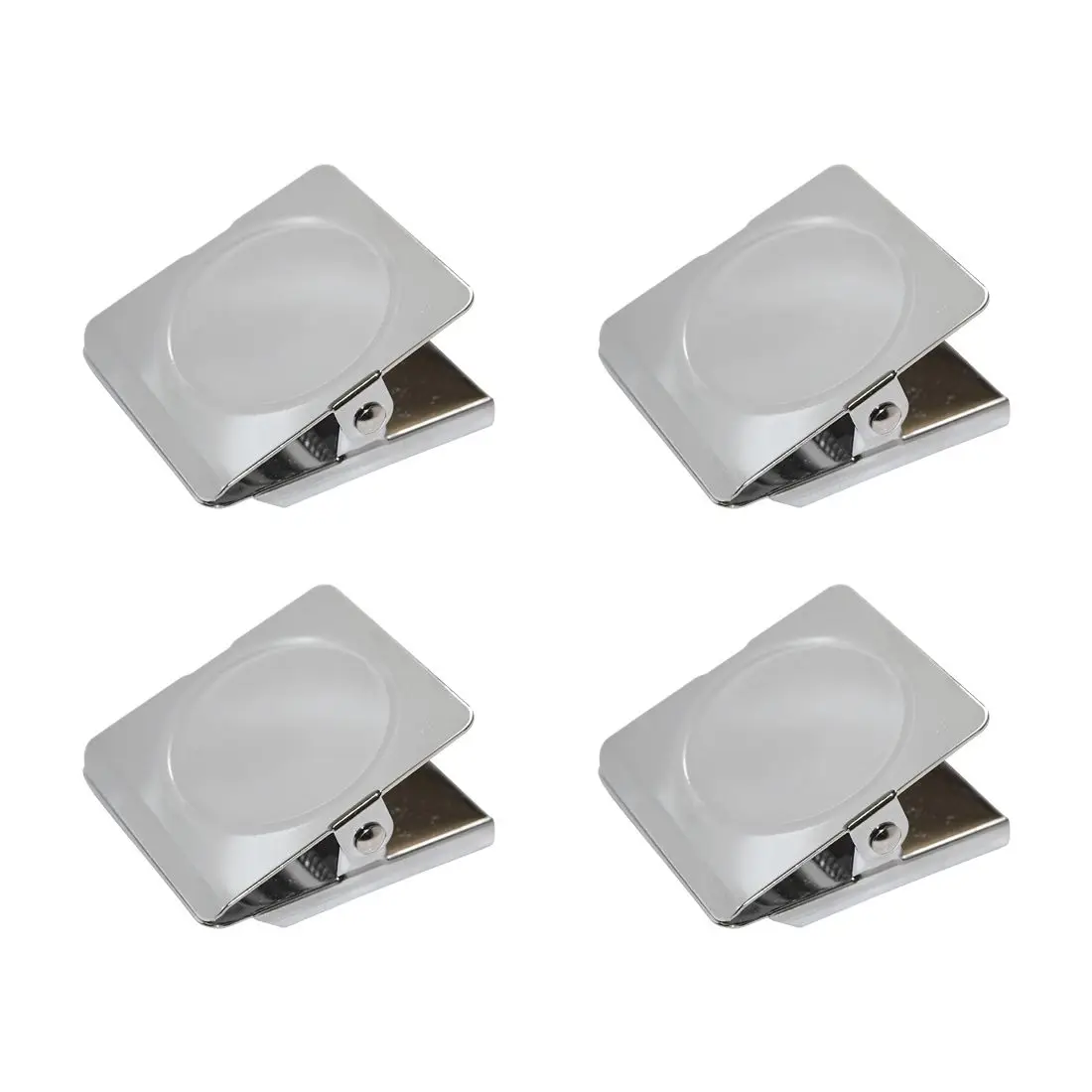 

1.5 Inch Square Magnetic Metal Clip, Refrigerator Magnets (4 Pack)