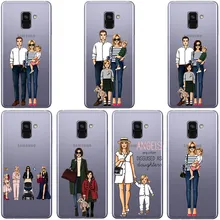 Moda Mae Do Bebe Caso Menina Para o samsung S6 7 8 9 Plus для девочек, мягкий ТПУ прозрачный чехол для телефона