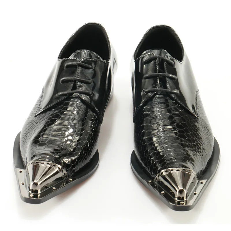 Zobairou/Свадебные Мужские модельные туфли с острым носком; кожаные мужские туфли-оксфорды на высоком каблуке; sapato masculino; официальная обувь