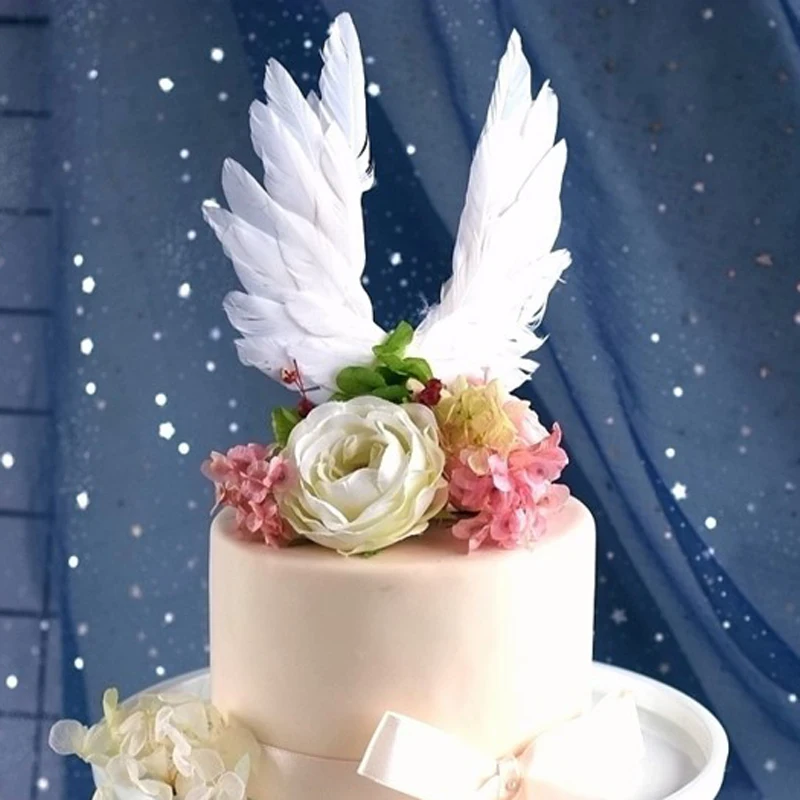 Metal and Lace Flower Cake Decoration with White Feather Beads Elegant Gold Circle Happy Birthday Cake Topper Birthday Party Supplies for Girls and Women