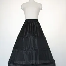 P12b черный 3 обруч Нижняя юбка нижняя юбка принцессы юбка свадебное платье нижнее белье кринолин